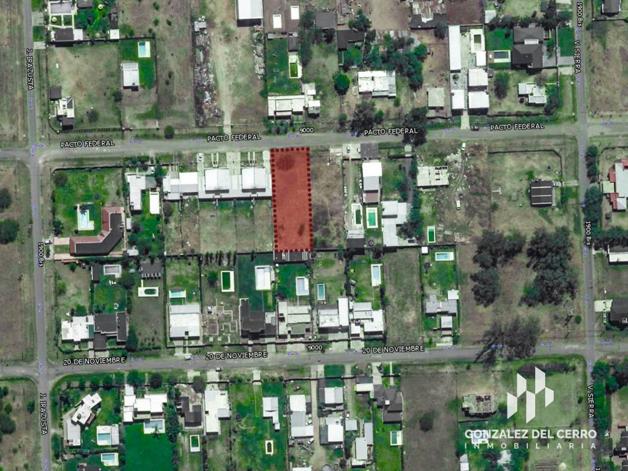 Terreno 1000 m² en Hostal del Sol | Pacto Federal entre Sierra e Irazusta 