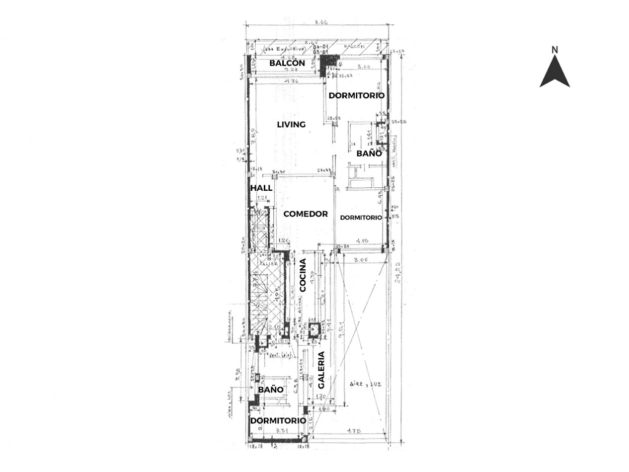 Departamento 2 dormitorios + dependecia de servicio y cochera | Cordoba 2479 