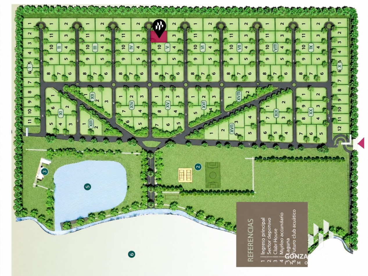 Lote 1035 m2 en Haras de Funes